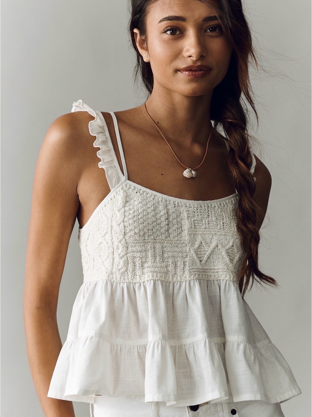 Anthropologie Pilcro Sweater Knit & Woven Tank